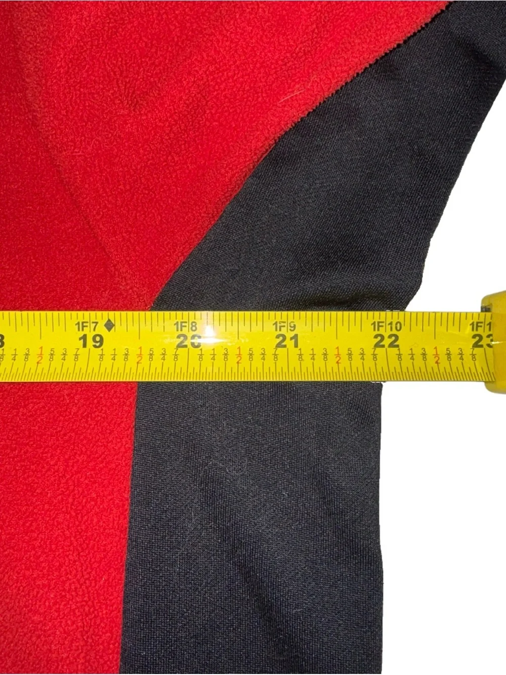 VTG 90’s Nike Fit 1/4 Zip Pullover Performance Fleece Red, Black Stretch Sides